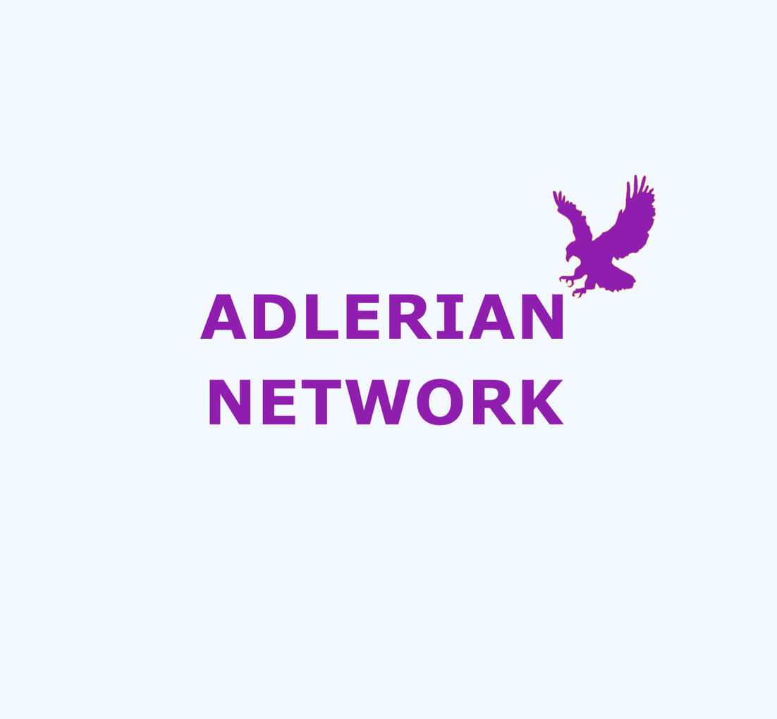 Adlerian Network text with eagle in magenta (logo).